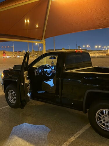 black GMC double offroad 2015