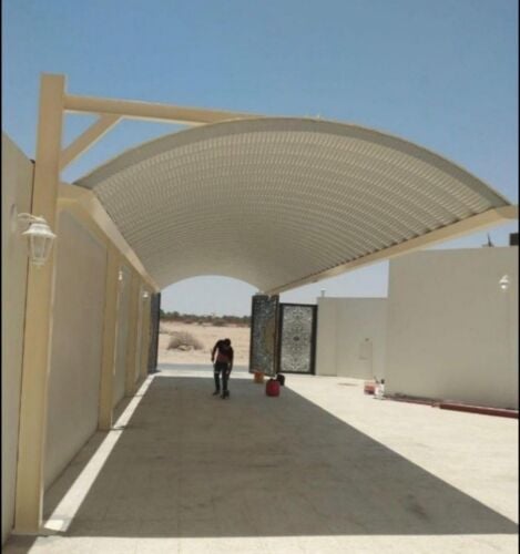 stylish fabric carshade & fence
