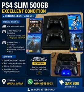 PS4 Slim 500GB  Excellent Conditio