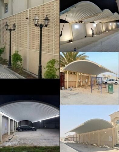 stylish fabric carshade & fence