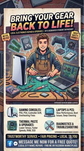 pc/console cleaning/service/upgrade