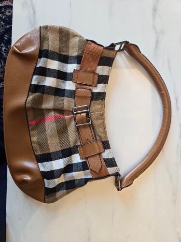 Stylish Plaid Pattern Shoulder Bag