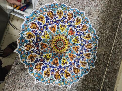 Handmade flower plate irani
