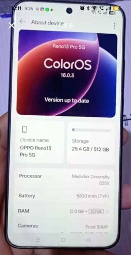 Oppo Reno 13pro 5G