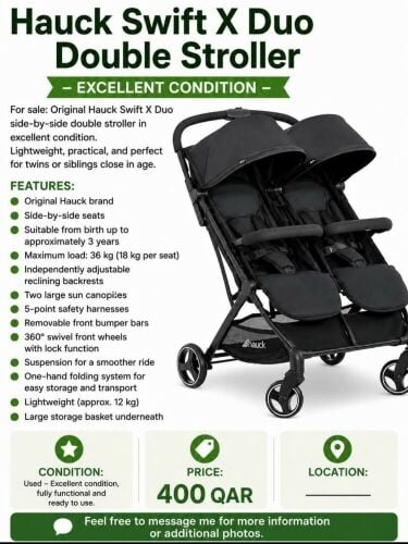 Hauck Swift X Duo Double Stroller