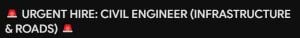 CIVIL ENGINEER INFRASTRUCTURE & RO