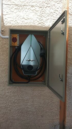 All elictric car charger insallion