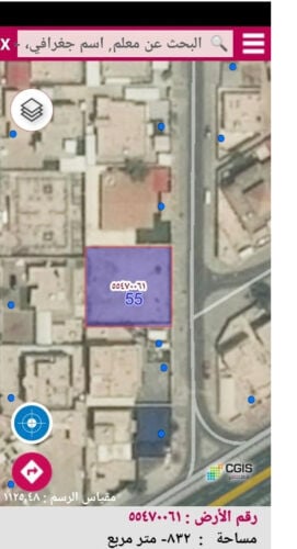 للبيع ارض 832م بمعيذر موقع ممتاز