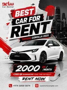 ايجار سيارة تويوتا كورولا 2025