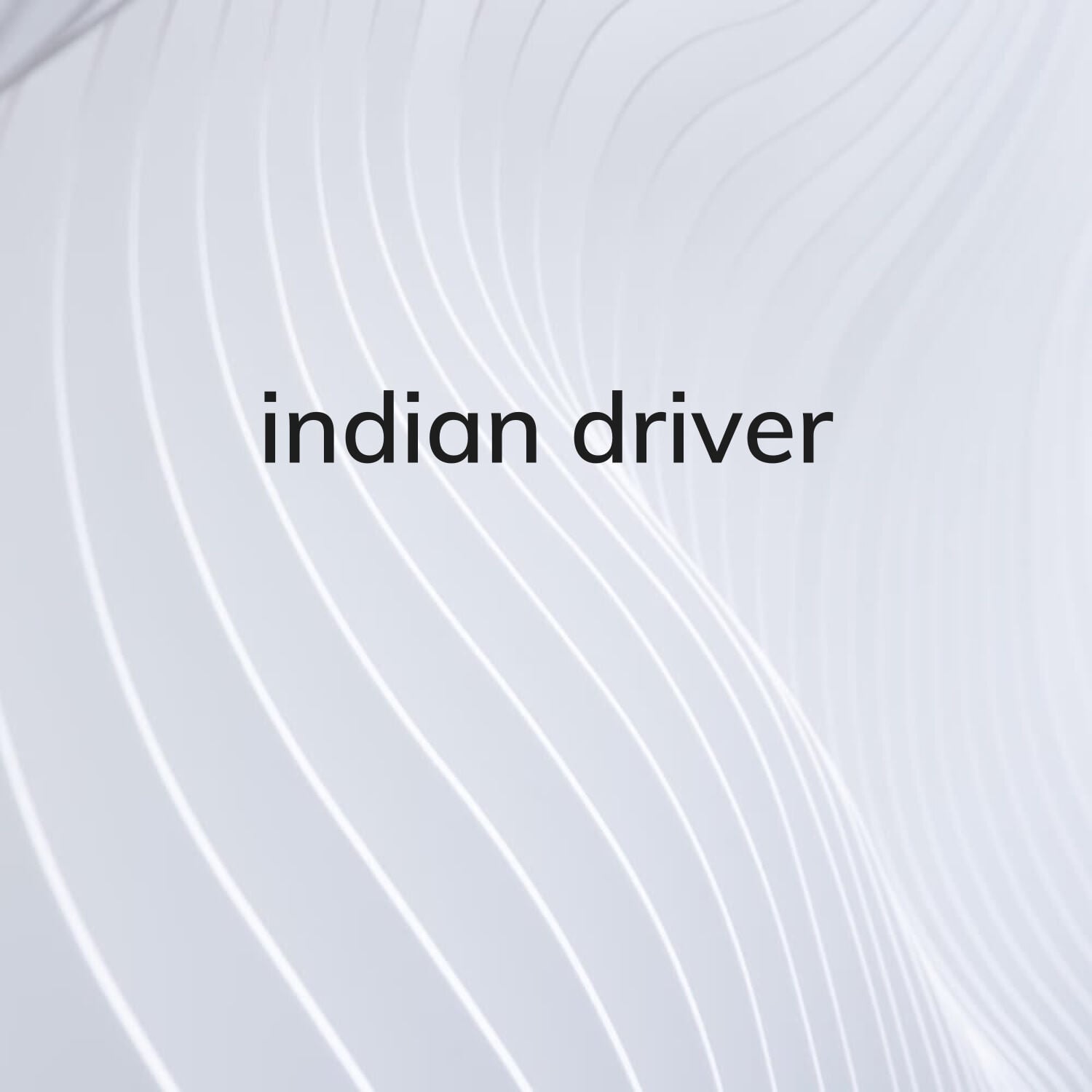 Indian driver required