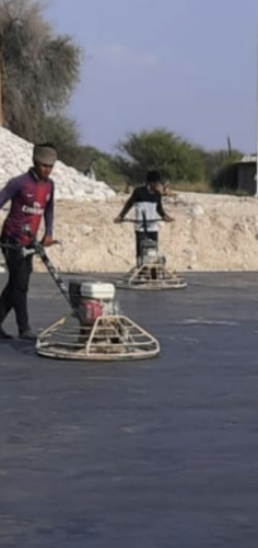 صب أرضية خرسانه ومروحه