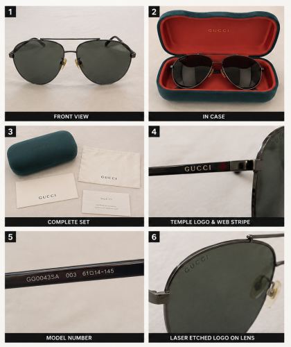 Gucci GG0043SA-003 Aviator Sunglas