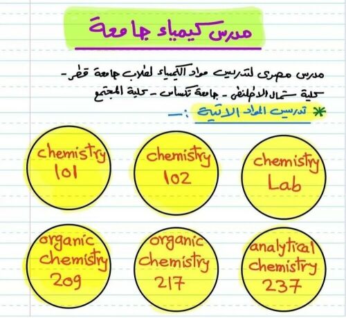 مدرس كيمياء عامة 101
