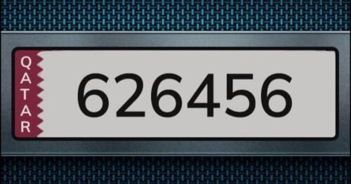6 digit previlage plate number