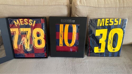 Lionel Messi signed jerseys 
