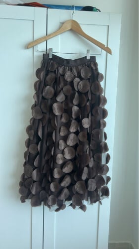 Elegant 3D Tulle Midi Skirt
