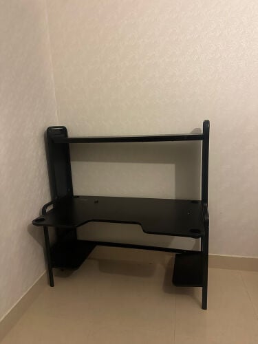 Black Ikea desk