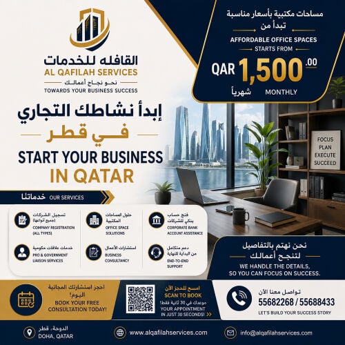 تاسيس الشركات - مكاتب للإيجار 