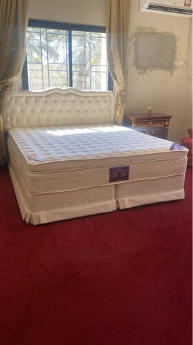 Quality king box bed with mattress 