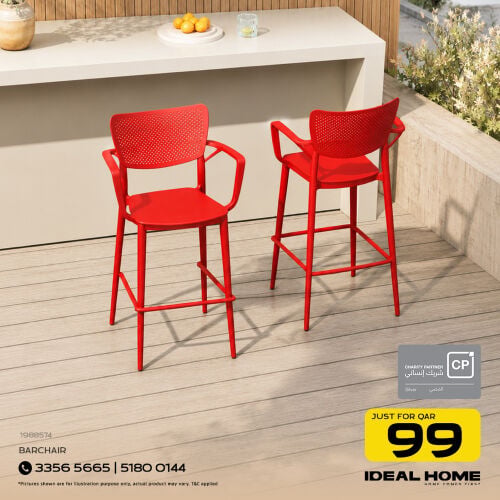 Onle bar chair red colour