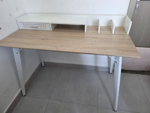 study desk with storage organizer 