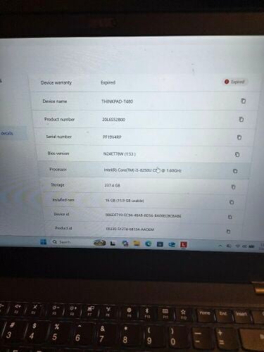 Thinkpad T480 touch 16gb negotiable