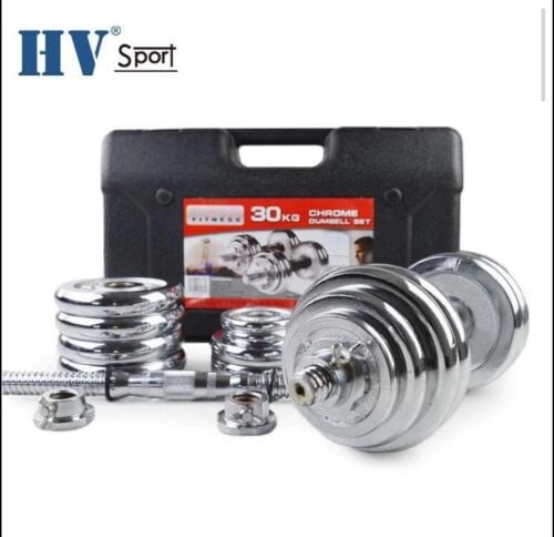 chrome dumbbells box