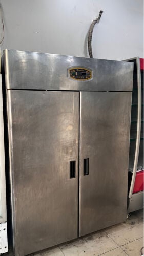 double door steel freezer