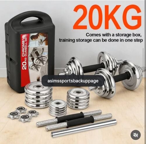 chrome dumbbell box 20 kg