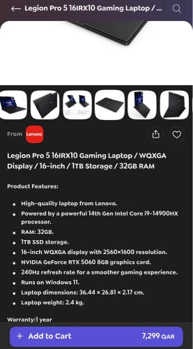 Legion Pro 5 16IRX10