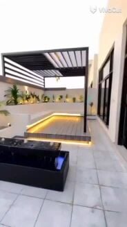 ديكورات خارجيه بديل الحجر والعشب