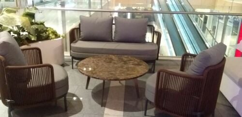 Marble table with chairs