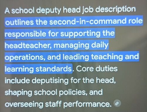 We are Hiring Head Deputy