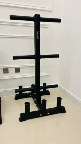 weight plate bar tree rack