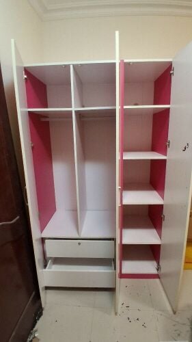 fun small girl's wardrobe with spac
