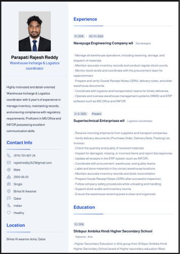 Senior storekeeper 