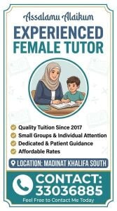 Female tutor available