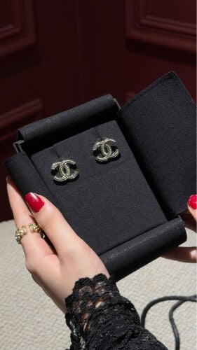COCO Mark Pearl Piercing Earrings