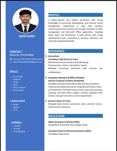 i am looking for a job 