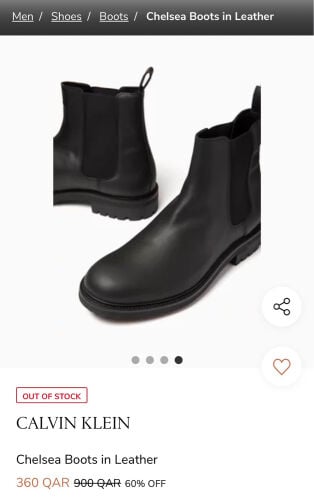 Calvin Klein back leather boots 