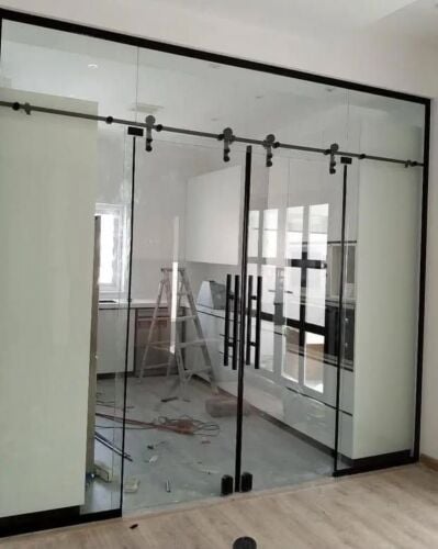 making glass door partition work