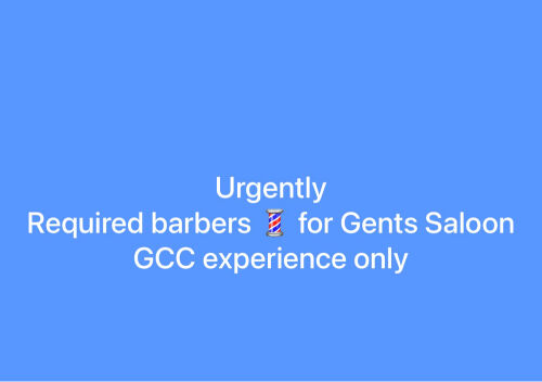 Required Barber gents saloon