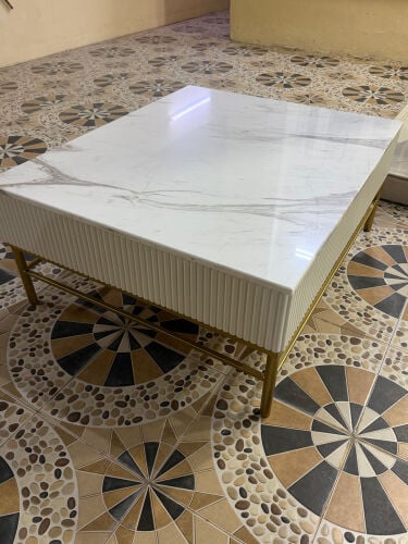 marble living room table  
