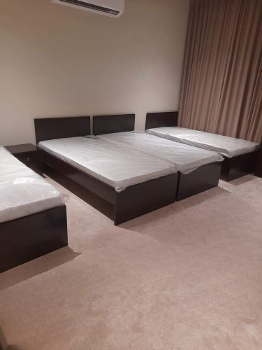 New Wooden and Metal Bed ,Cabinet