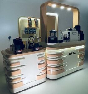 Unique mobile coffee kiosk Station