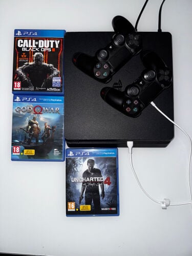 ps4 slim 512gb 2 controller 3 games