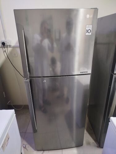 LG silver double door fridge