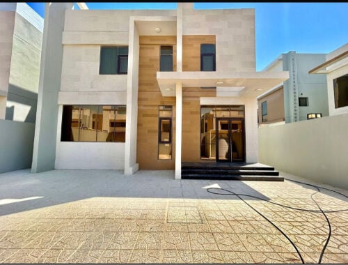 modern villa with pool and elevator