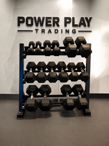 Dumbbells and rack