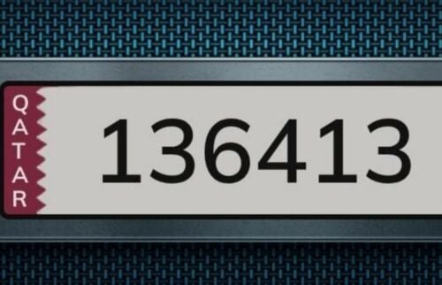 Special car plate in metrash